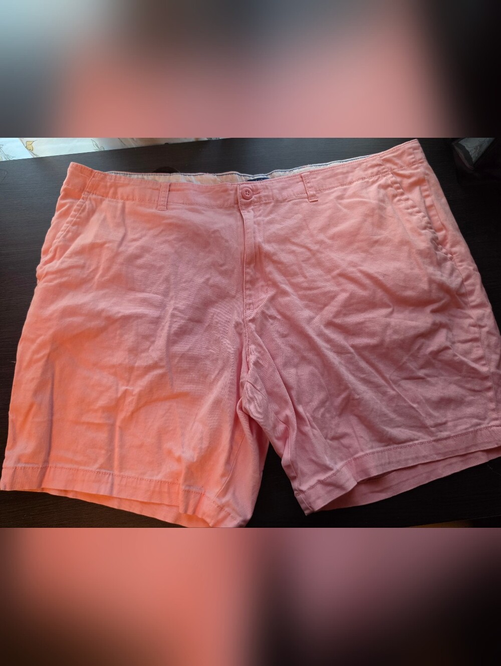 George Pink Flat-Front Men's Cotton Shorts